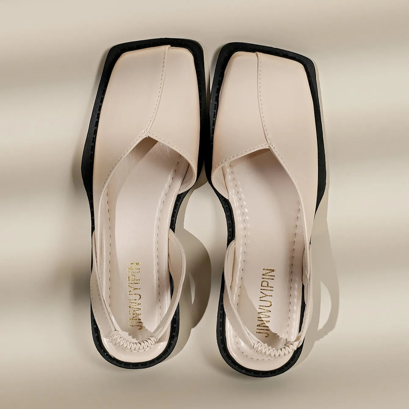 Women Sexy Sandals Elegant Square Toe Causal Flat Shoes for Women Fashion Low Heels Sandals Brand Designer Women Party Shoes