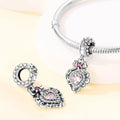 Pendant Charm Bead 925 Sterling Silver Pink Heart-Shaped Beads Fit Original Bracelet for Jewelry Making Valentine's Day gift