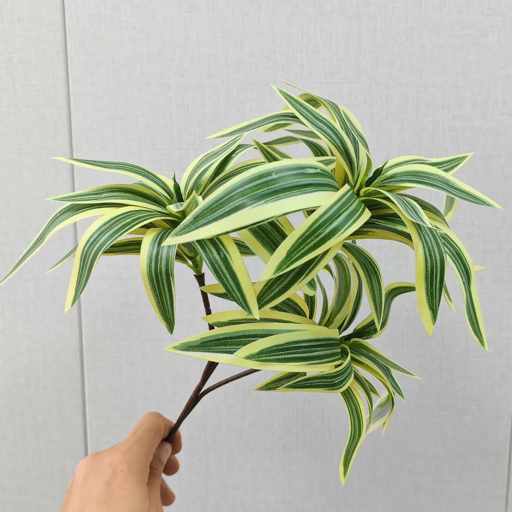 Artificial Palm Plants Tree Plastic Bamboo Branch Tropical Potted Plants