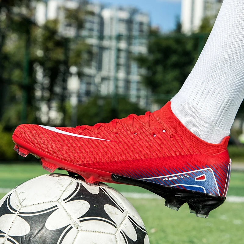 New Men Outdoor Football Boots Soccer Shoes Cleats Match Training TF/FG Grass Ankle Long Spikes Sport Hot-selling High-quality