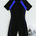 Short Sleeve Surfing Swimsuit 2025 Slim Bodysuit Swimwear Women One Pieces Rashguard Diving Clothes Bathing Swimming Swim Suit