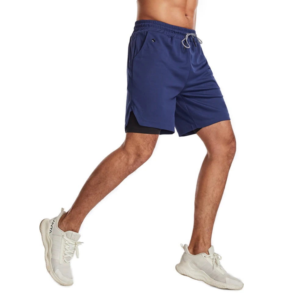2025 Newest Running Shorts Men 2 in 1 Training Gym Shorts Fitness Men Joggers Jogging Summer Sports Shorts Workout Short Pants