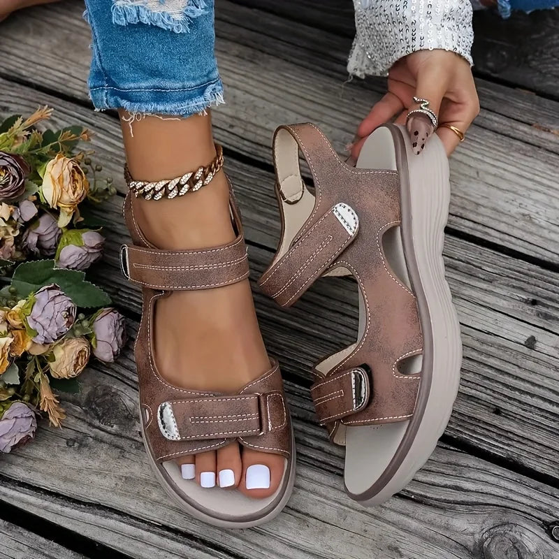 Summer Sandals Travel Women Shoes New Sandal Sole Durable Sandal Ladies Outdoor Beach Slippers Platform Sandals