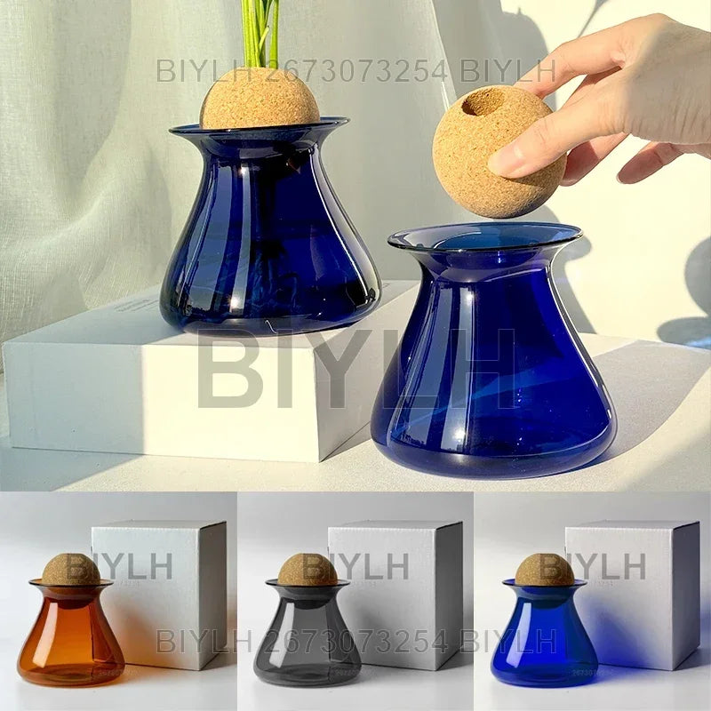 Transparent Hydroponic Plant Flower Arrangement Small Vase Tabletop Decor Ornaments
