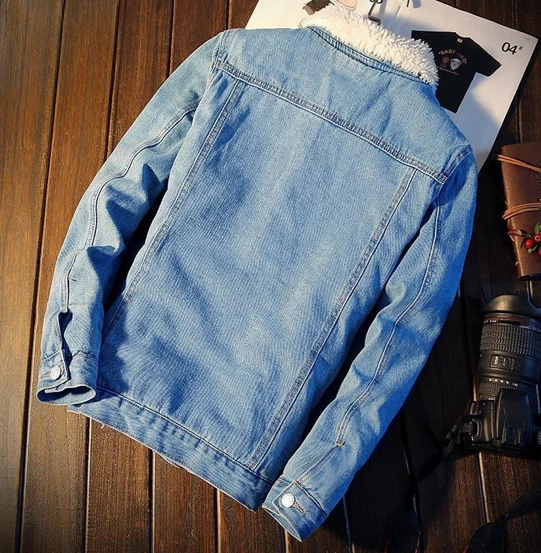 Men's Denim Jacket Padded Winter 2025 Autumn Warm Designer In Lowest Price Male Jean Coats Low Cost Cheap Stylish Fast Delvery