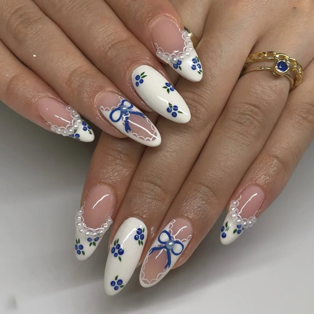 Autumn Matte Press-On Nails | 24pcs Rose Leaf Almond | Full Cover Acrylic Nail Tips with Glue