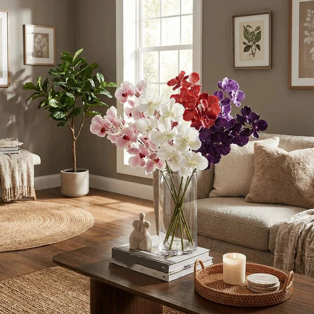 Real Touch Orchids Floral Arrangements Realistic Fake Flower