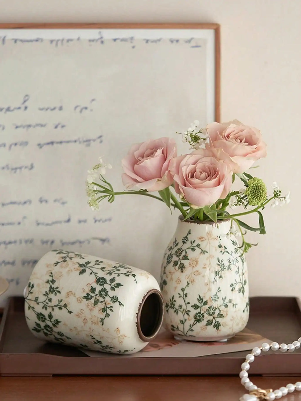 Ice Cracked Ceramic Vase