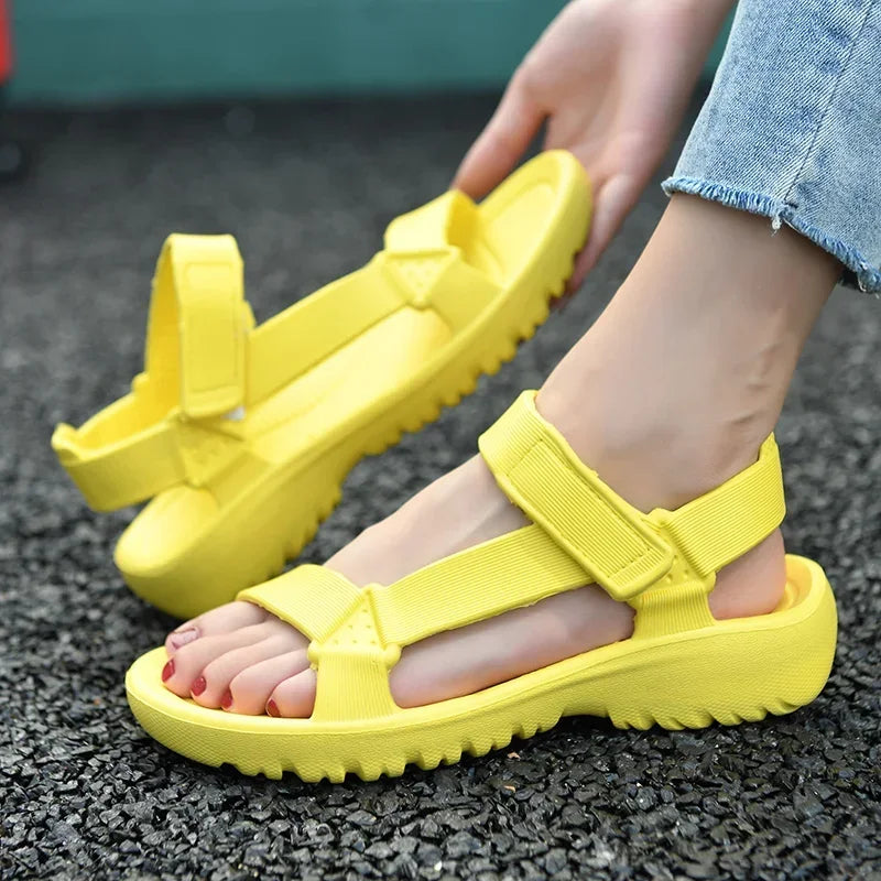 New Fashion Platform Sport Casual Flat Sandals Non-slip Outdoor Beach Sandalias Chaussure Femme