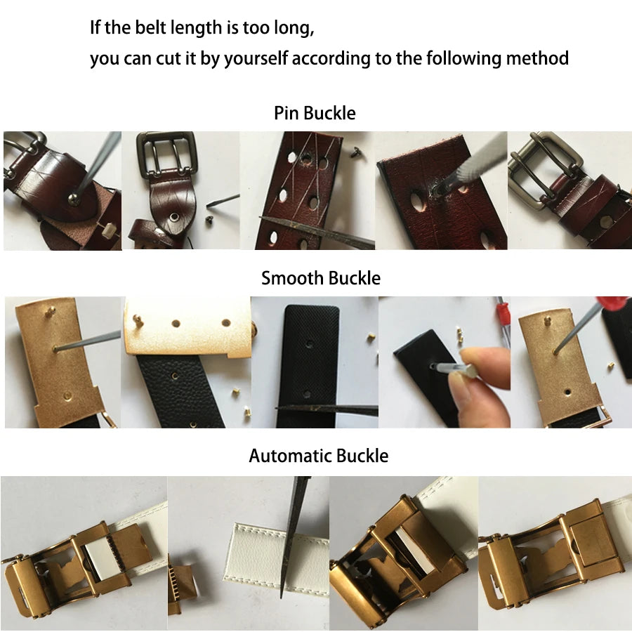 Men's Leather Belt New Male Waistband Ceinture Hommes Leather Belts for Men Width:38mm Accessories Belts