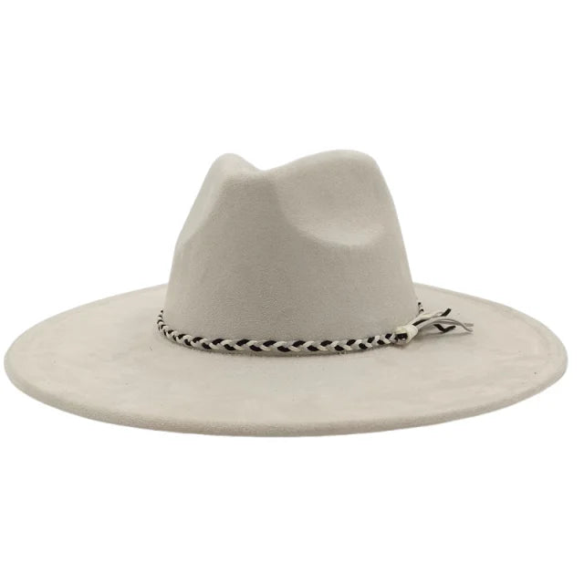Gorras Para Hombres Three styles Suede Hat Water drop hat 9.5cm Wide Brim Fedora Hat Women's Autumn and Winter Felt Jazz Hat
