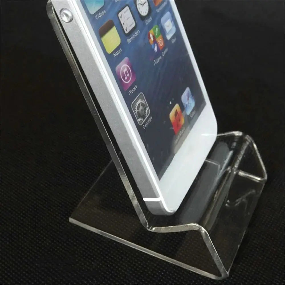 New Portable Acrylic Phone Holder Transparent Rack Stand Display Stand Desk Organizers Office Accessories Cell Phone Holder