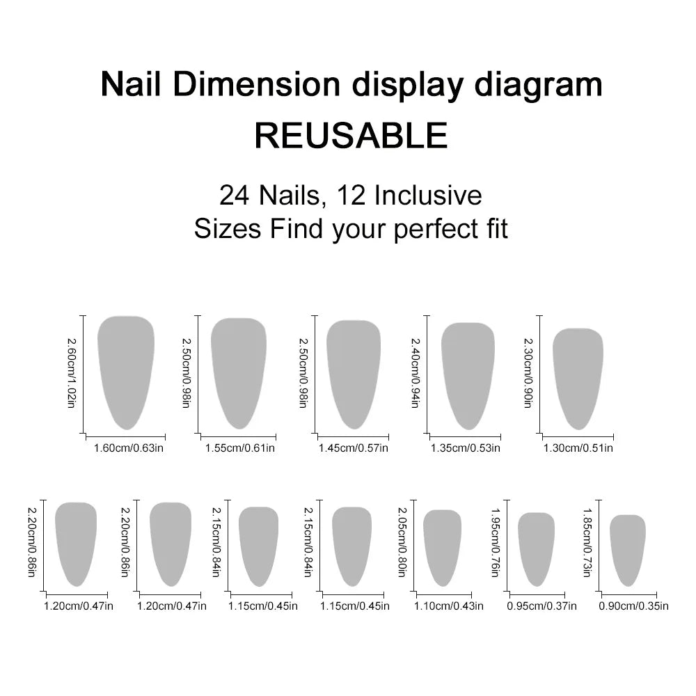 Autumn Matte Press-On Nails | 24pcs Rose Leaf Almond | Full Cover Acrylic Nail Tips with Glue