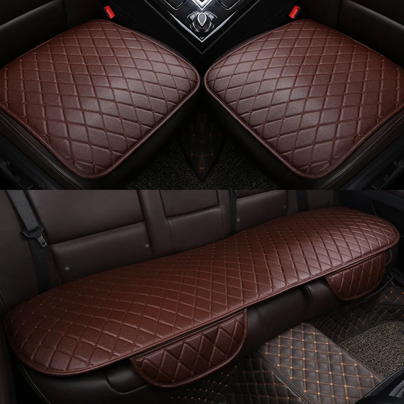 Universal Car Seat Covers PU Leather Seat Cover Auto Interior Accessories Mat Protector Car Leather Support Pad Car Seat Covers