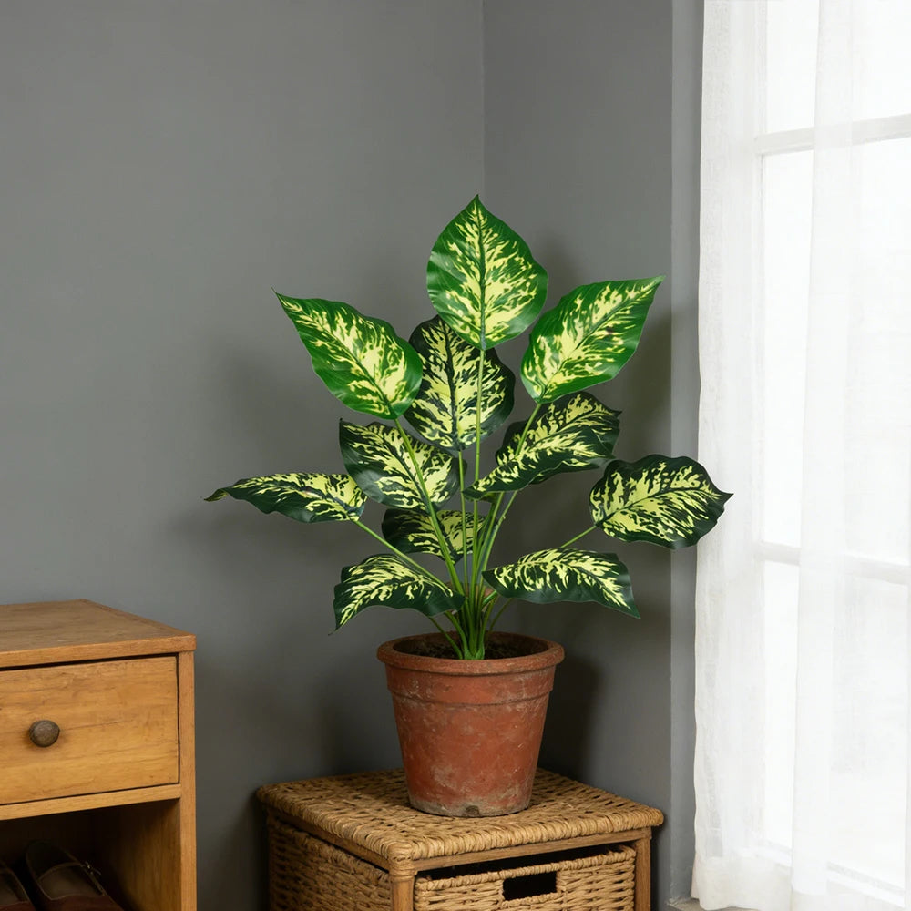 Artificial Plants Green Palm Leaves