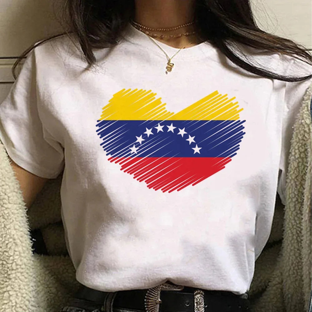 Venezuela t shirt women manga graphic t-shirts female streetwear funny clothing summer fashion casual short sleeve tops