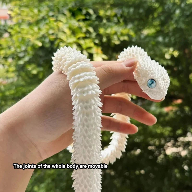 3D Printed Snake Movable Joint Simulation Snake Figurine Creative Home Office Desktop Ornament