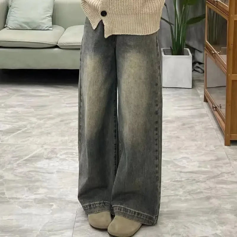 Vintage Wide-leg Jeans Women's