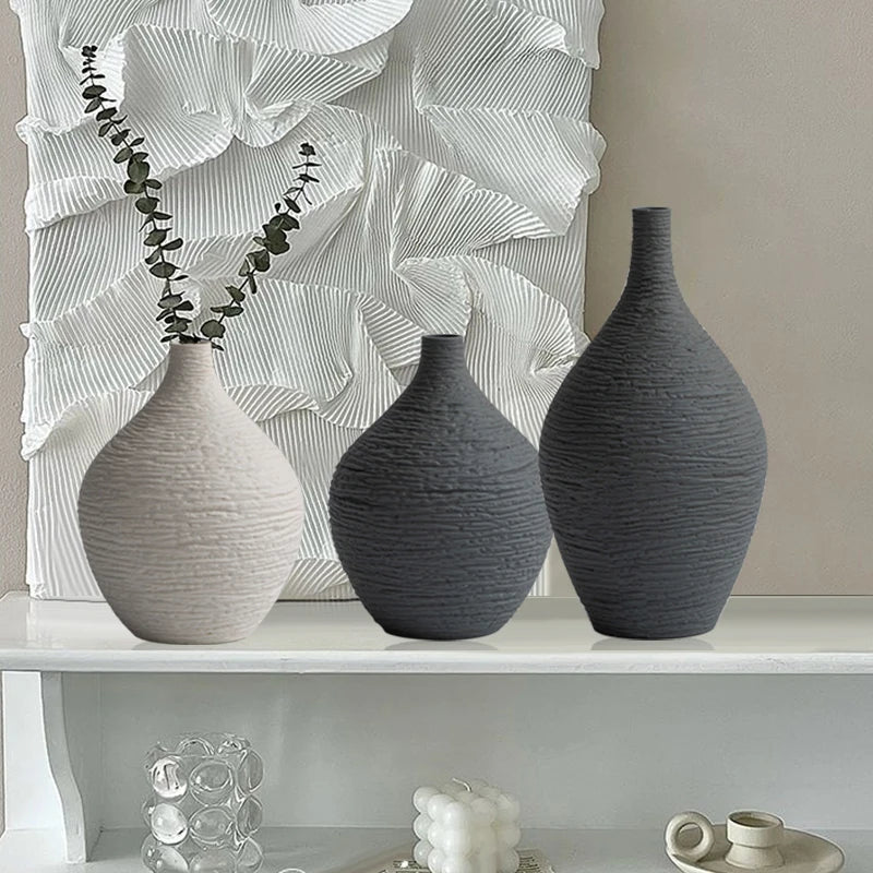 White Ceramic Vase Decoration for Home