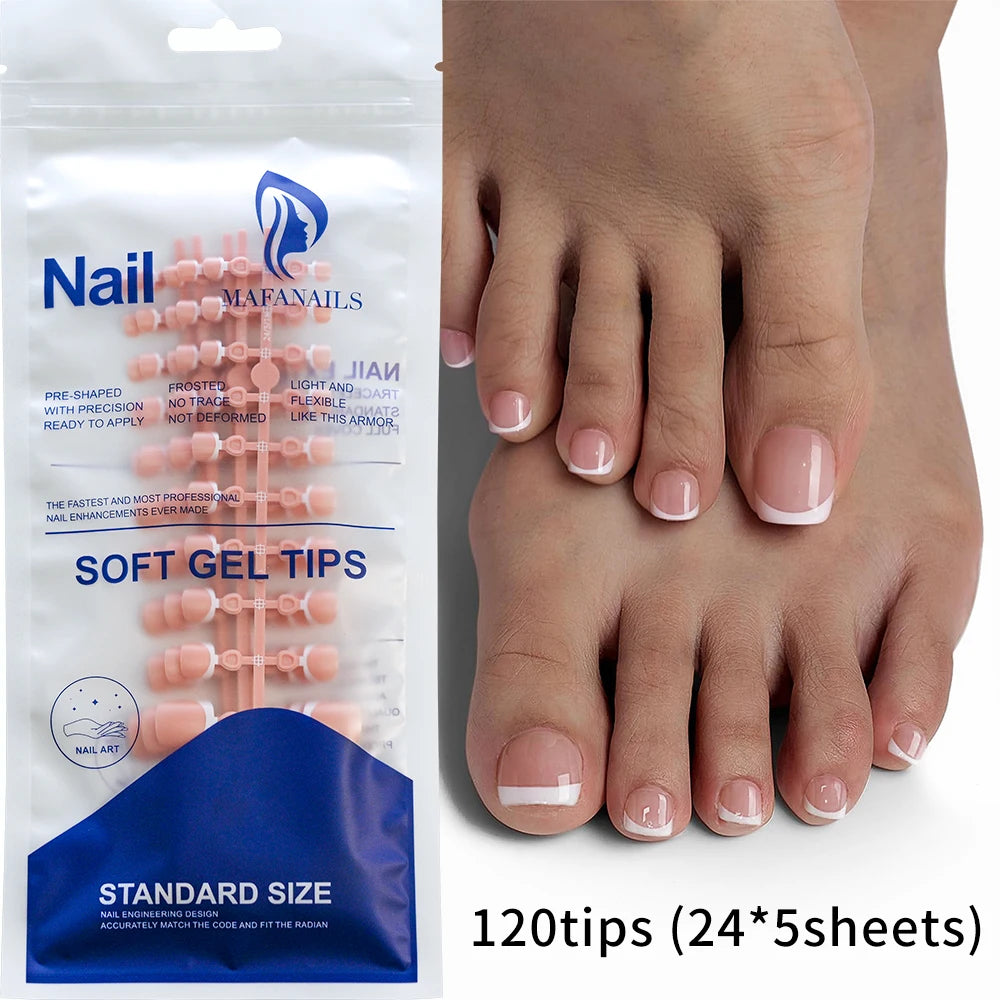 100pcs Light Pink Press-On Nails | Short & Medium Square | 10 Sizes Full Cover Nail Tips