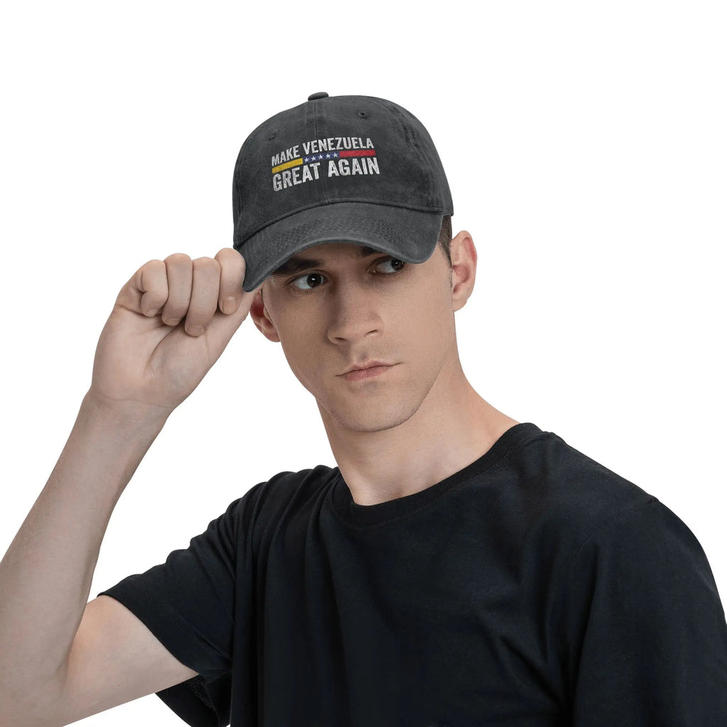 Washed Baseball Cap Make Venezuela Great Again Summer Trucker Hat For Men Women Venezuelan Outdoor Sports Sun Baseball Caps