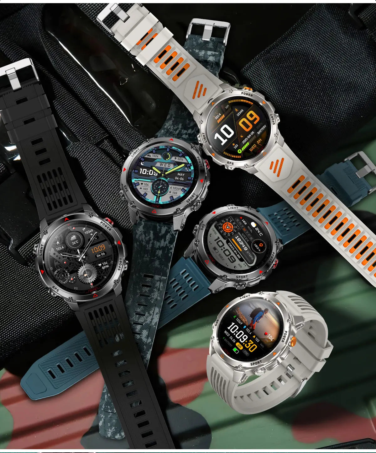Smart Watch For Men 1.46'' 360*360 HD AMOLED Color Display Voice Call Compass LED Sports Fitness Waterproof Watch Ladies