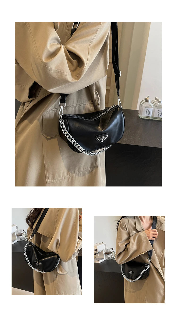 Famous Designer Ladies Shoulder Bag Leather Crossbody Handbag Women Messenger Tote Luxury Brand Classic Elegant Fashionable