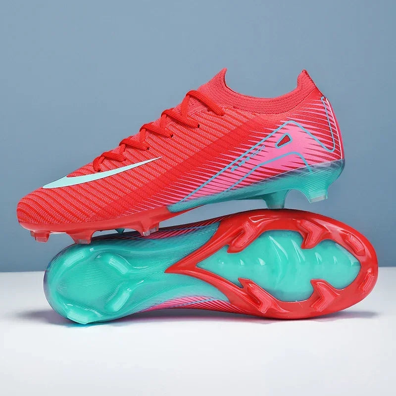 New Men Outdoor Football Boots Soccer Shoes Cleats Match Training TF/FG Grass Ankle Long Spikes Sport Hot-selling High-quality