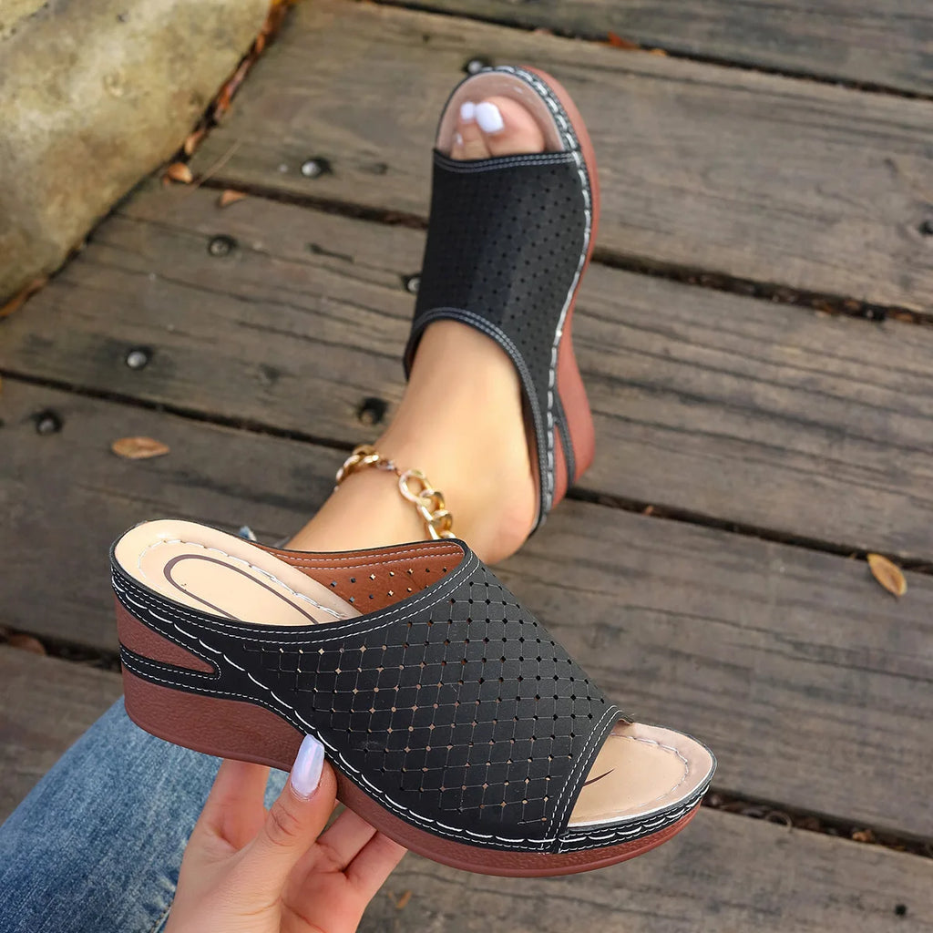 Sandals For Women Summer Dressy Women Shoes Thick Soled Wedge Sandals Fashionable One Foot Bohemian Beach Sandales Femmes