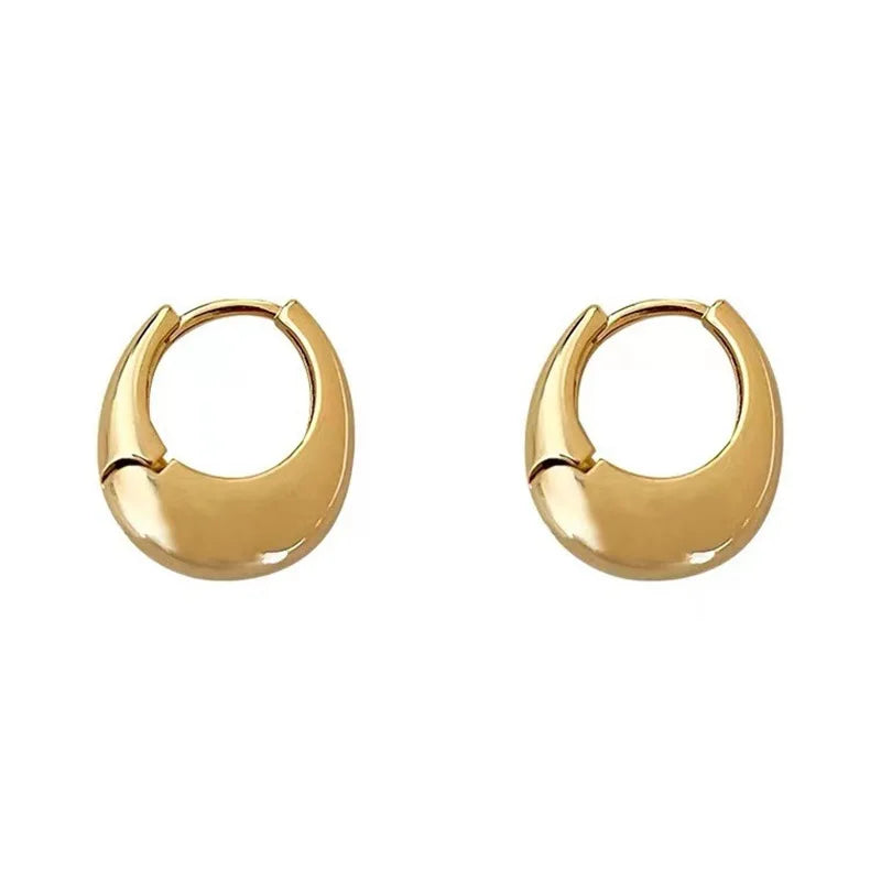 Gold Plated Korean Geometric Fashion High-end Simple Earring For Women French Earrings Valentine's Day Anniversary Gifts