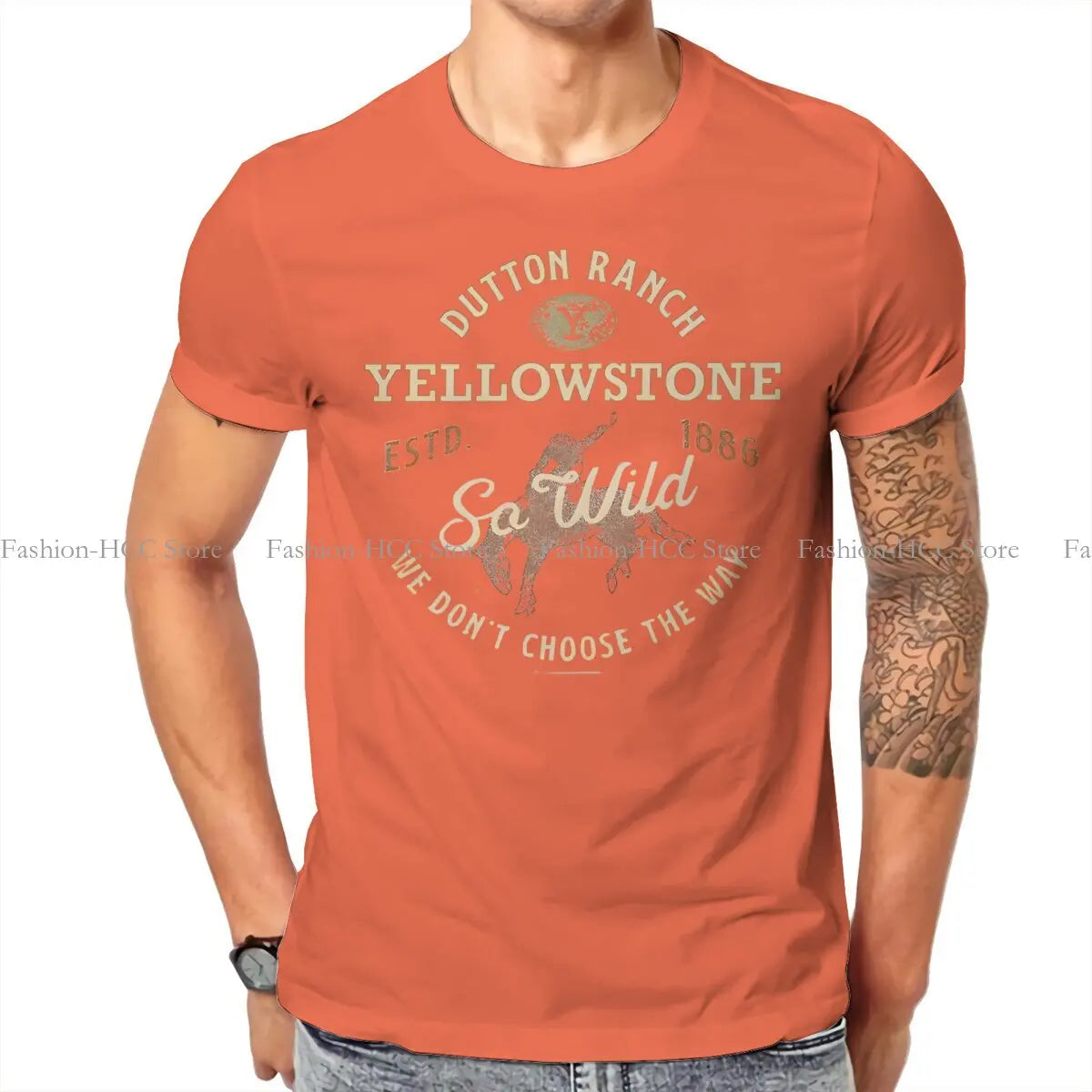 Yellowstone Dutton Ranch TV Show Men's T-shirt So Wild Vintage Rodeo Individuality T Shirt Graphic Sweatshirts Hipster