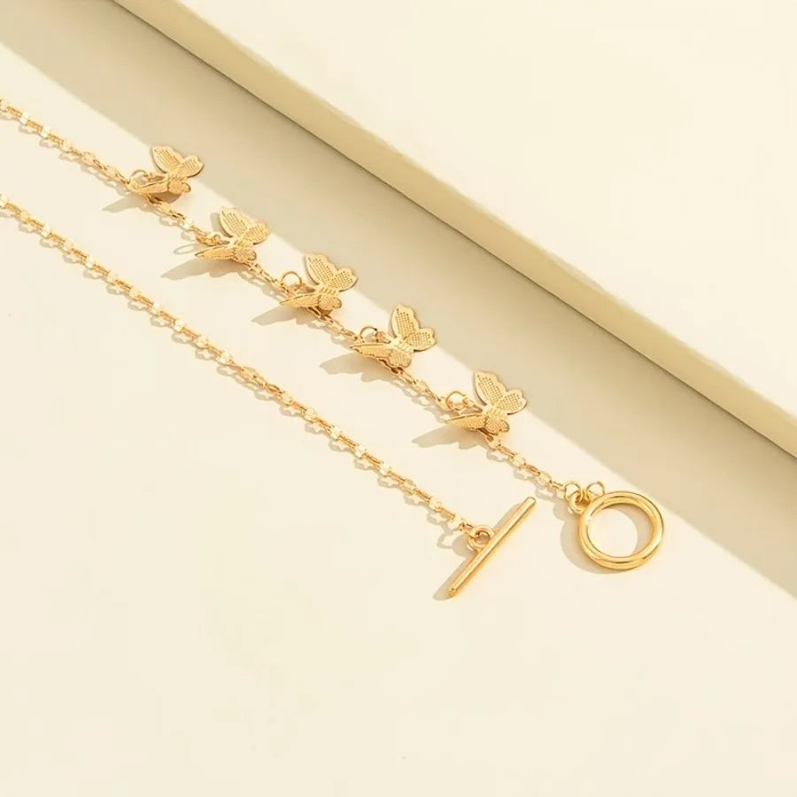 Butterfly Yshaped Adjustable Necklace Elegant Jewelry Party Banquet Wedding Wear For Women Girls Gift
