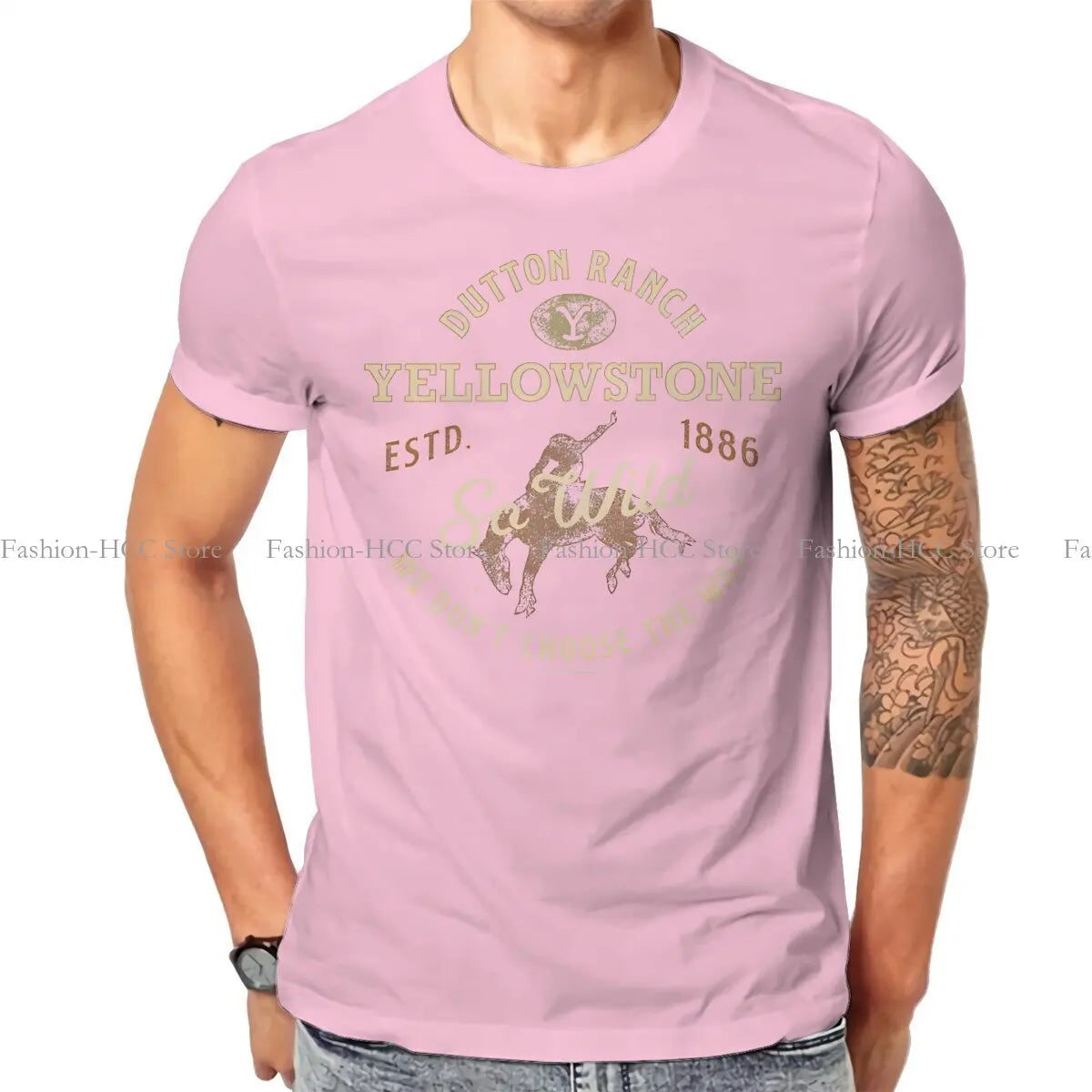 Yellowstone Dutton Ranch TV Show Men's T-shirt So Wild Vintage Rodeo Individuality T Shirt Graphic Sweatshirts Hipster