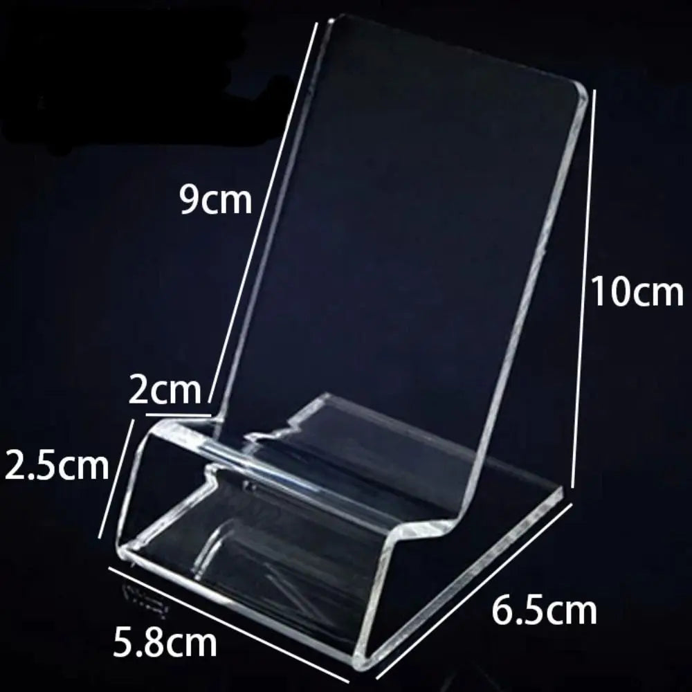 New Portable Acrylic Phone Holder Transparent Rack Stand Display Stand Desk Organizers Office Accessories Cell Phone Holder