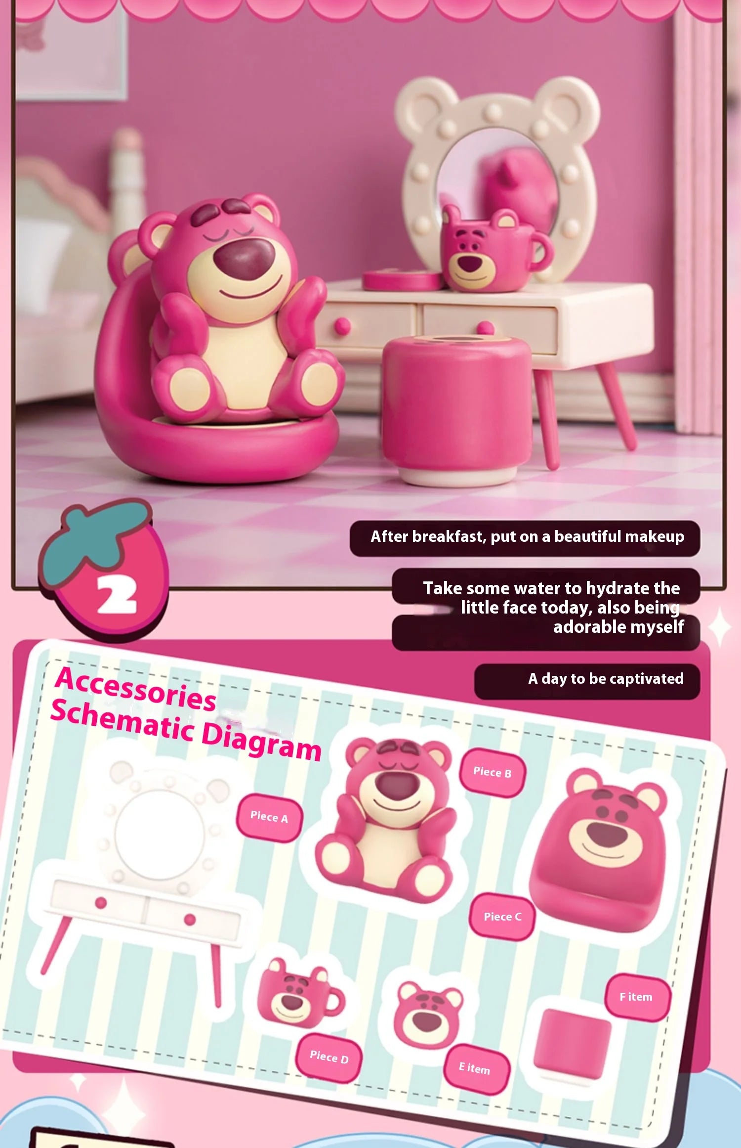 52 toys Toy Story Lotso's Room Blind Box Hand-Made Ornaments Collectible Art Toys Decorative Gifts Trendy Room Decor