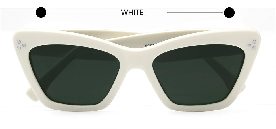 High Quality Acetate Sunglasses Women Cat Eye Trendy Sun Glasses Polarized Gafas De Sol 187S Brand Designer Eyewear Shades UV400