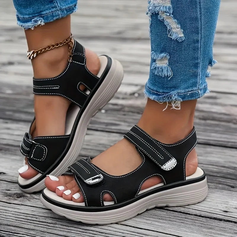 Summer Sandals Travel Women Shoes New Sandal Sole Durable Sandal Ladies Outdoor Beach Slippers Platform Sandals