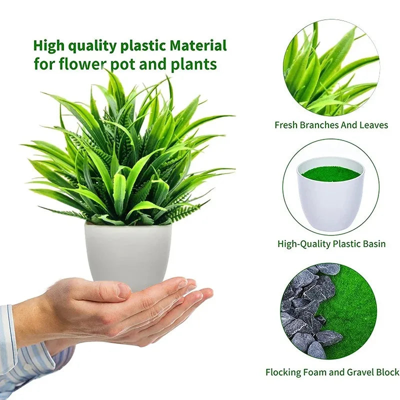 1PC Artificial Plant with Plastic Pot