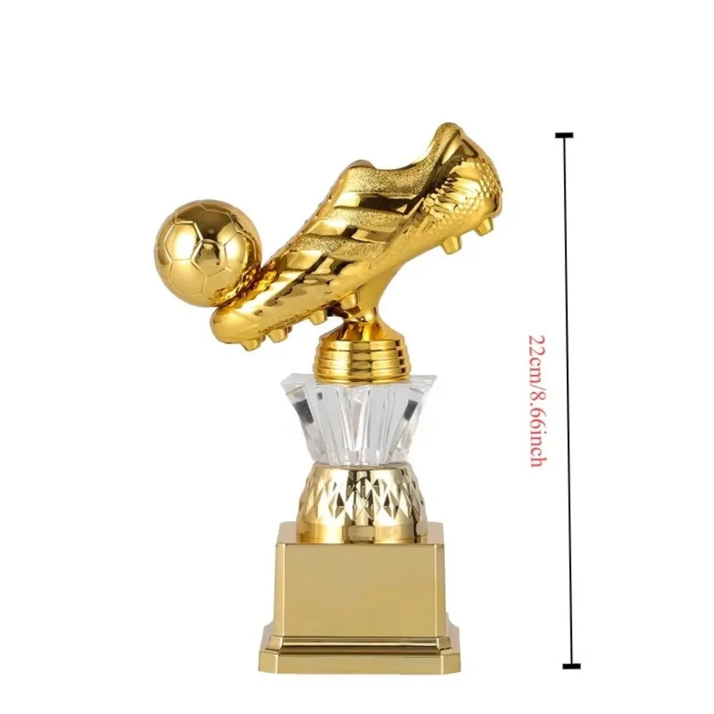 Youth Sports Golden Boot Award Trophy Football Match Plastics Soccer Fan Club Souvenir Cup Competition Honor Handicraft Football