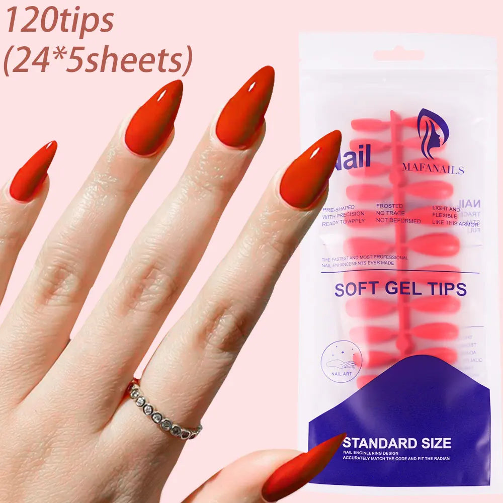 100pcs Light Pink Press-On Nails | Short & Medium Square | 10 Sizes Full Cover Nail Tips