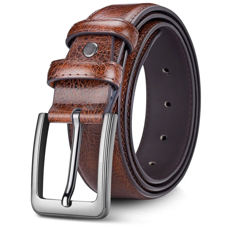 Mens Belt - Mens Ratchet Belt Leather for Dress Pant - Micro Adjustable Belt Fit Everywhere