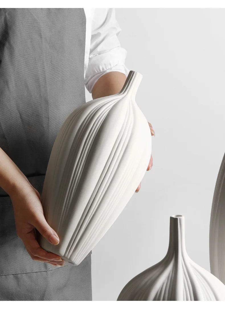 Elegant Ceramic Vase Decoration Dry Flower Arranger