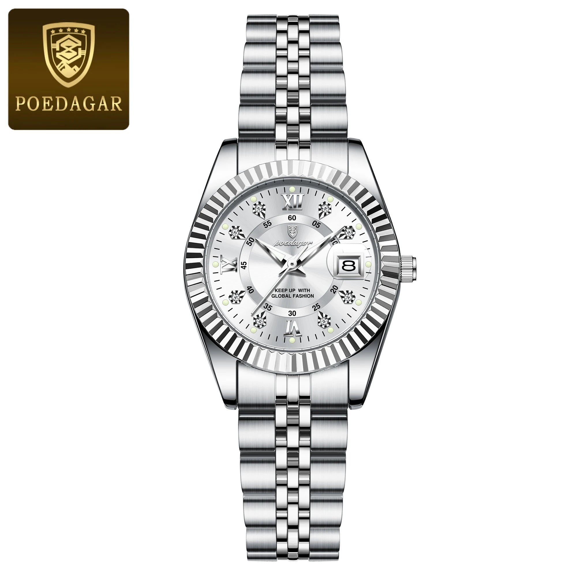 Women's Luxury Quartz Watch – Waterproof Luminous Stainless Steel Ladies Wristwatch