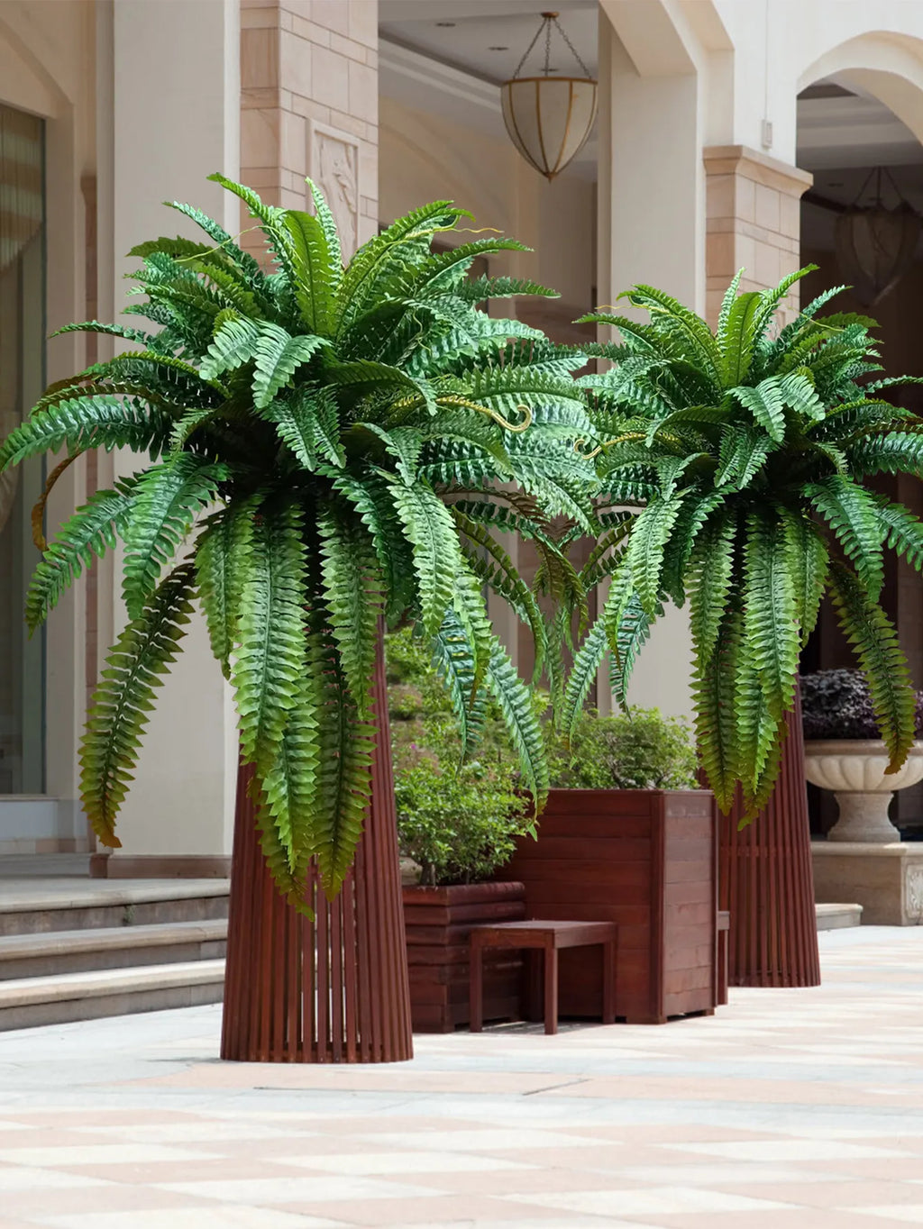Leaves Artificial Boston Fern Large Hanging Plants