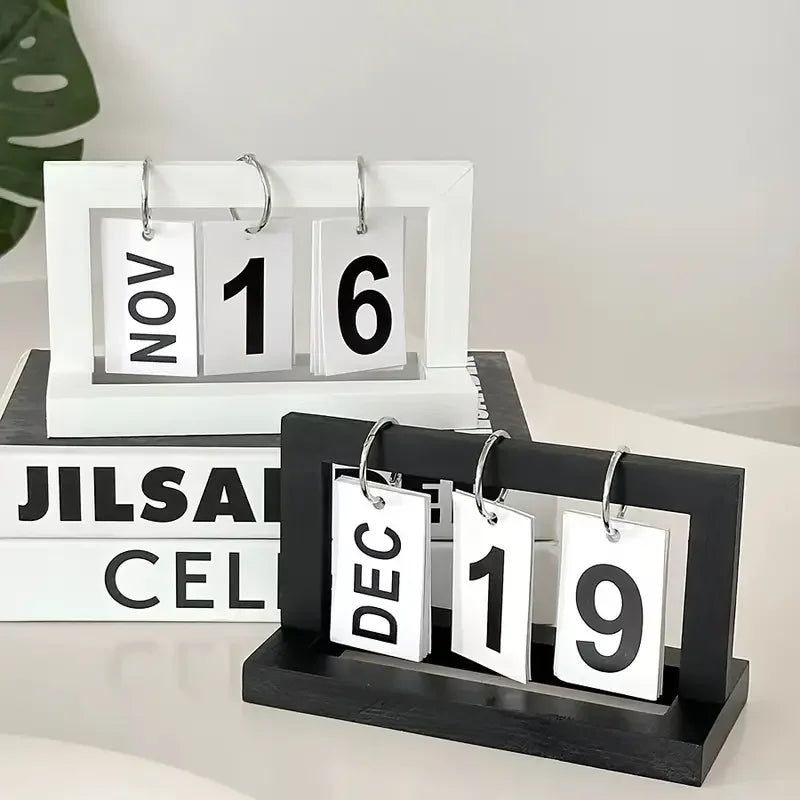 Ins Minimalist Style Living Room Office Decoration Plastic Calendar Ornament Modern Desk Accessories Simple Home Decor Crafts
