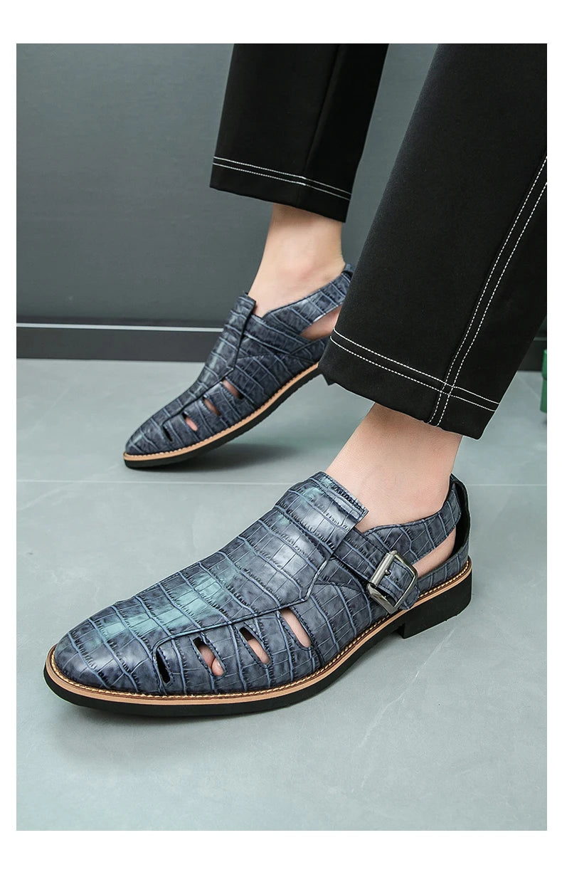 Summer New Sandals Comfortable, Lightweight, Personalized, Handsome, Fashionable, Popular, One Step Men's Leather Shoes