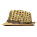 British Men Beach Sun Hats Summer Cowboy Fedora Retro Jazz Hat Breathable Straw Caps Outdoor Panama Man Gentleman Holiday Sunhat