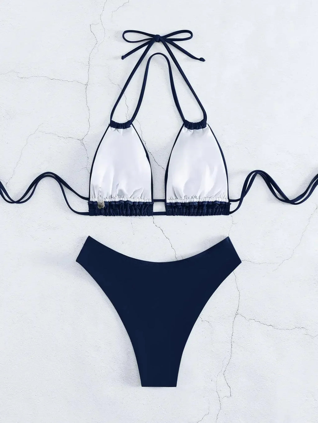 Plus Size Beach Bikini Black Sexy Halter Bikini Push Up Swimsuit 2 Piece Bikini Sets Summer Women Swimwear Bathing Suits