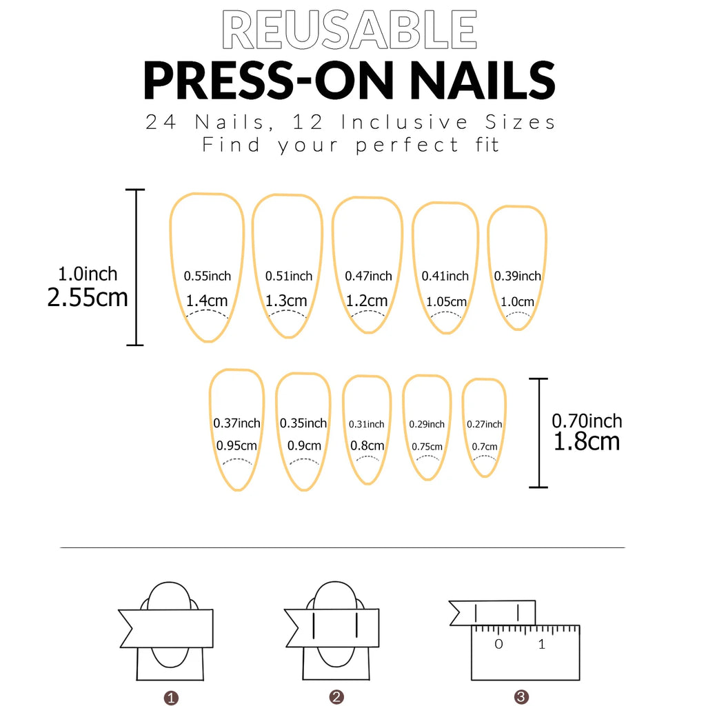 120pcs Almond Press-On Nails | Pink & White French | Acrylic Nail Tips for Girls