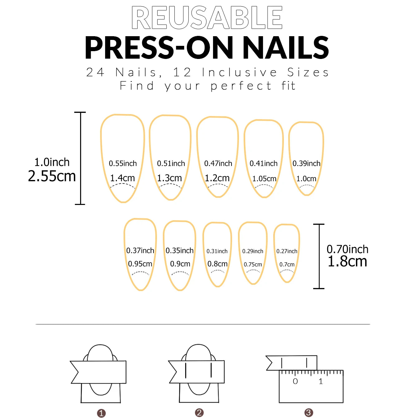 120pcs Almond Press-On Nails | Pink & White French | Acrylic Nail Tips for Girls